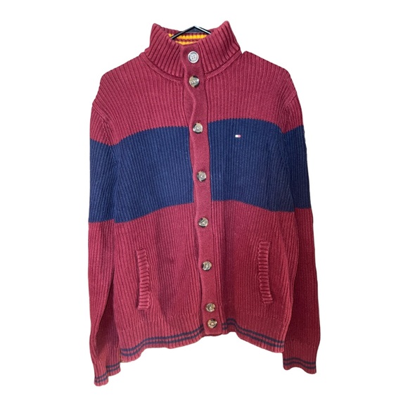 Tommy Hilfiger men’s cable knit cardigan button down sweater size : medium - Picture 2 of 10